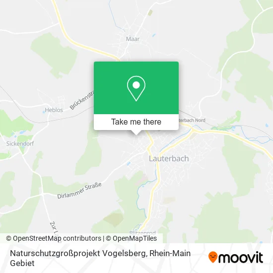 Карта Naturschutzgroßprojekt Vogelsberg