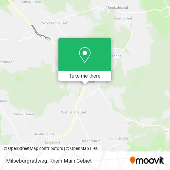Карта Milseburgradweg