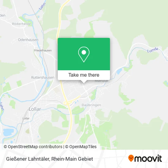 Карта Gießener Lahntäler