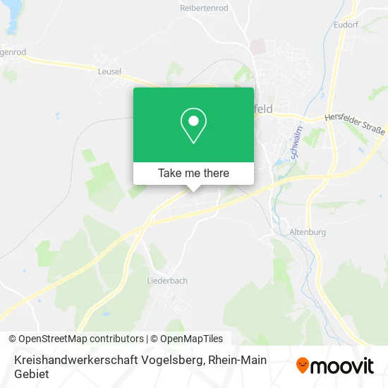 Карта Kreishandwerkerschaft Vogelsberg