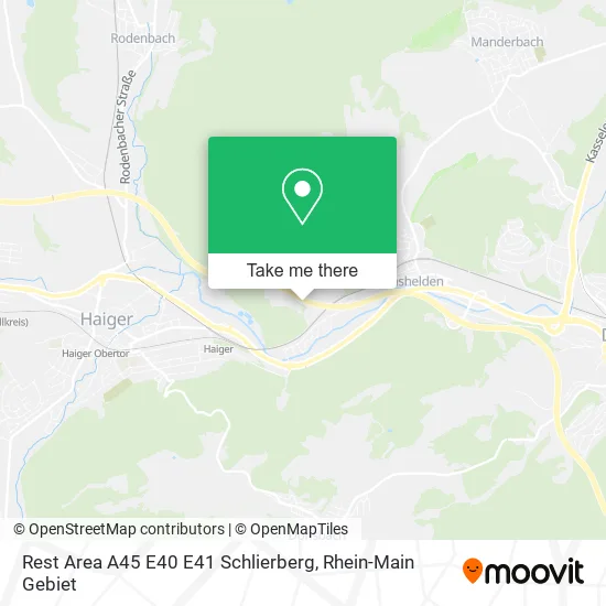 Карта Rest Area A45 E40 E41 Schlierberg