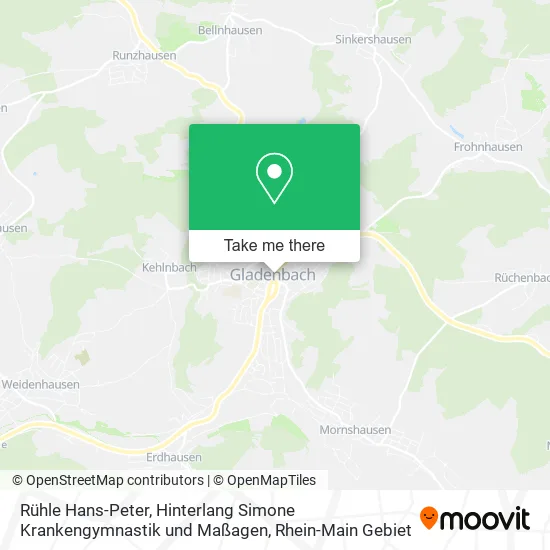 Карта Rühle Hans-Peter, Hinterlang Simone Krankengymnastik und Maßagen
