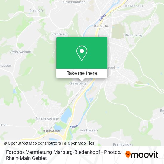 Fotobox Vermietung Marburg-Biedenkopf - Photox map