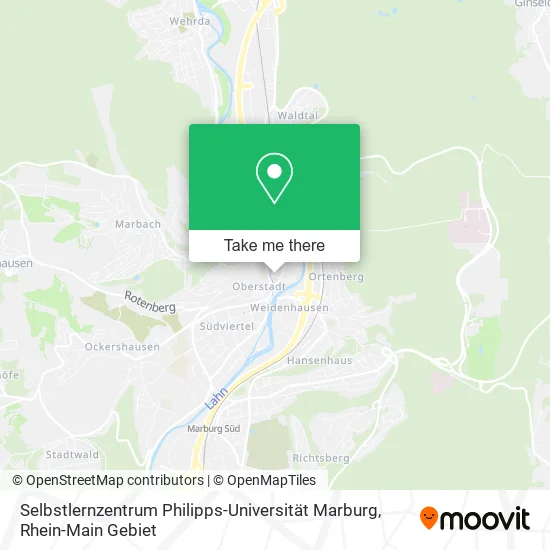 Карта Selbstlernzentrum Philipps-Universität Marburg