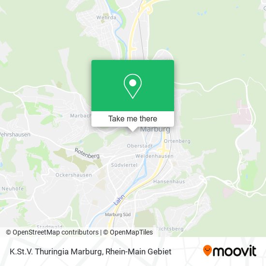 K.St.V. Thuringia Marburg map