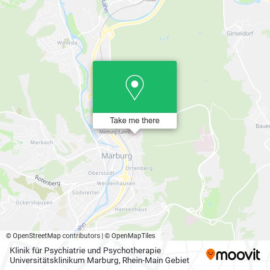 Klinik für Psychiatrie und Psychotherapie Universitätsklinikum Marburg map