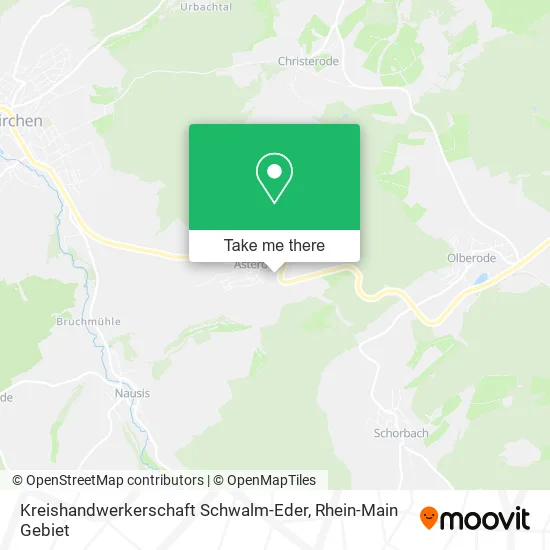 Карта Kreishandwerkerschaft Schwalm-Eder