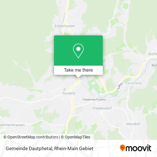Карта Gemeinde Dautphetal