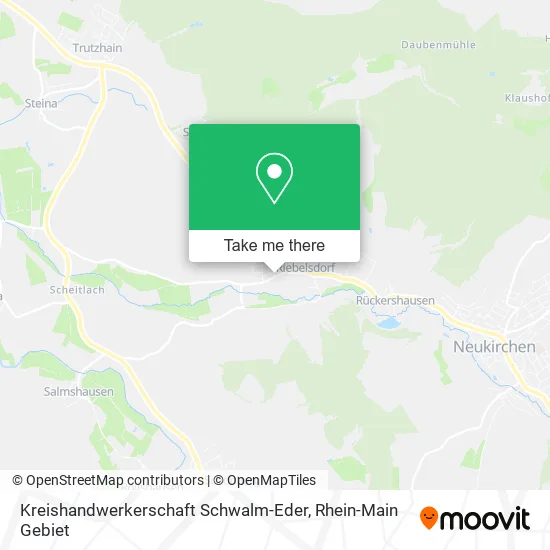 Карта Kreishandwerkerschaft Schwalm-Eder