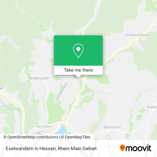 Карта Eselwandern in Hessen