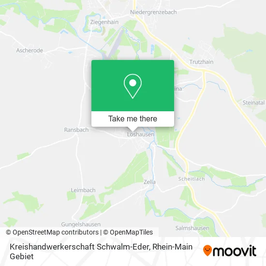 Карта Kreishandwerkerschaft Schwalm-Eder