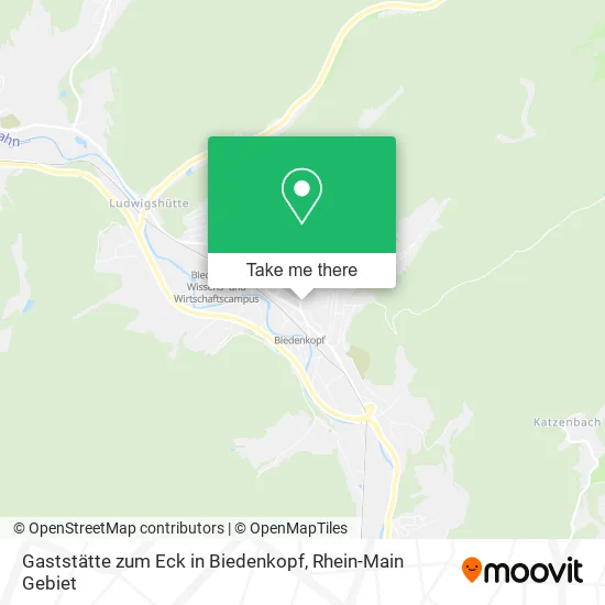 Карта Gaststätte zum Eck in Biedenkopf