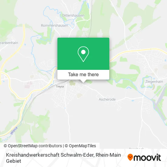 Карта Kreishandwerkerschaft Schwalm-Eder