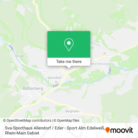 Карта Sva-Sporthaus Allendorf / Eder - Sport Alm Edelweiß