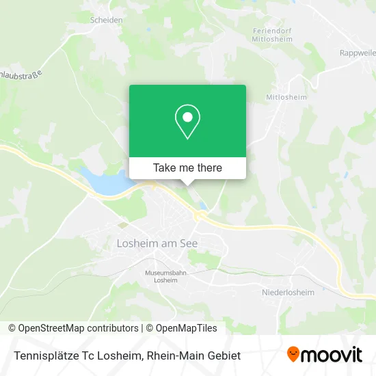 Карта Tennisplätze Tc Losheim