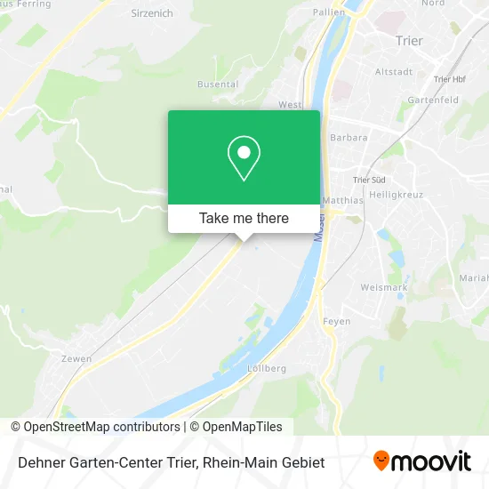 Карта Dehner Garten-Center Trier