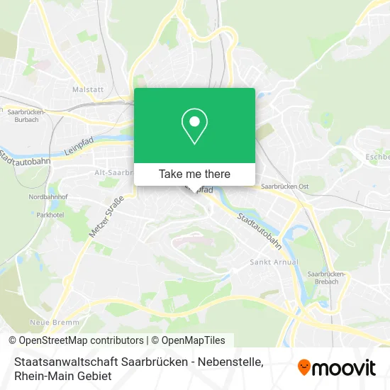 Карта Staatsanwaltschaft Saarbrücken - Nebenstelle