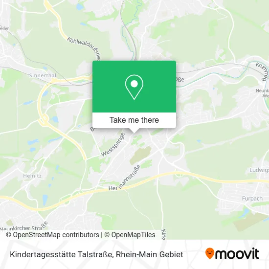 Карта Kindertagesstätte Talstraße