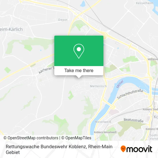 Карта Rettungswache Bundeswehr Koblenz
