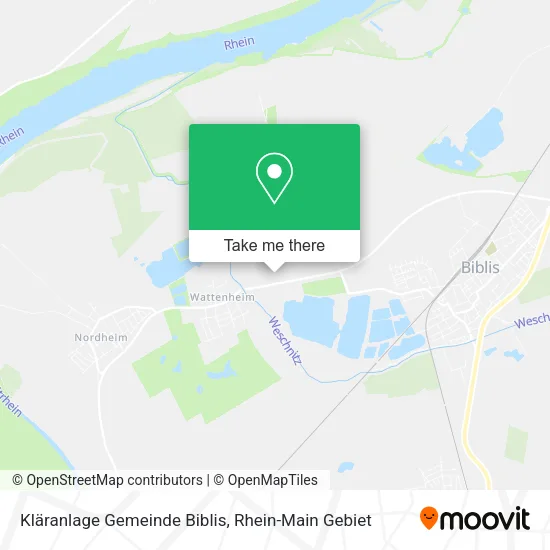 Карта Kläranlage Gemeinde Biblis