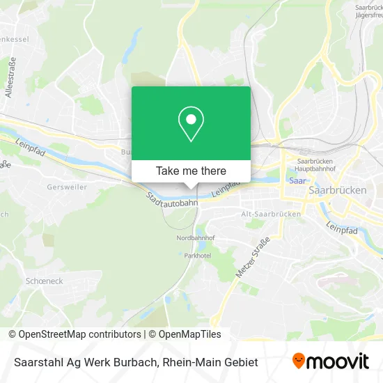 Карта Saarstahl Ag Werk Burbach