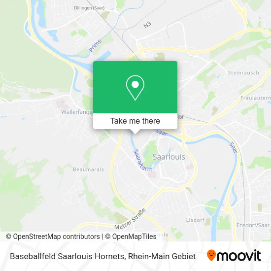 Карта Baseballfeld Saarlouis Hornets