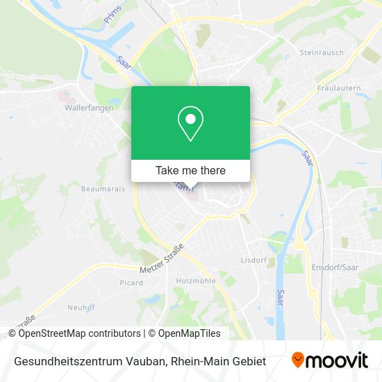 Карта Gesundheitszentrum Vauban
