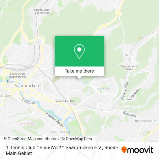 Карта 1.Tennis Club ""Blau-Weiß"" Saarbrücken E.V.