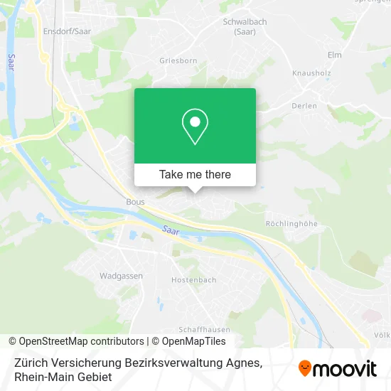 Карта Zürich Versicherung Bezirksverwaltung Agnes