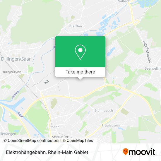 Карта Elektrohängebahn