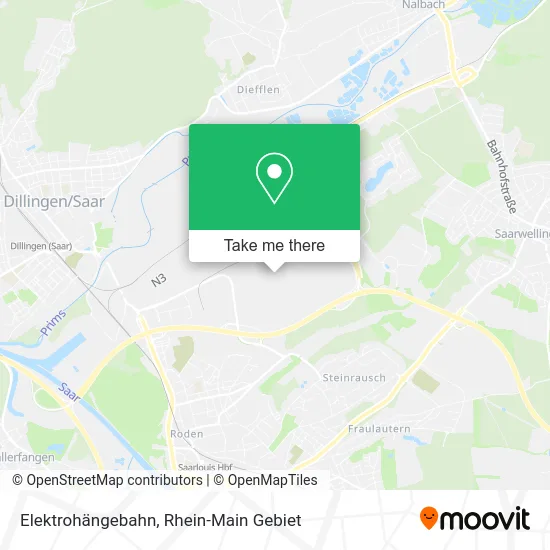 Карта Elektrohängebahn