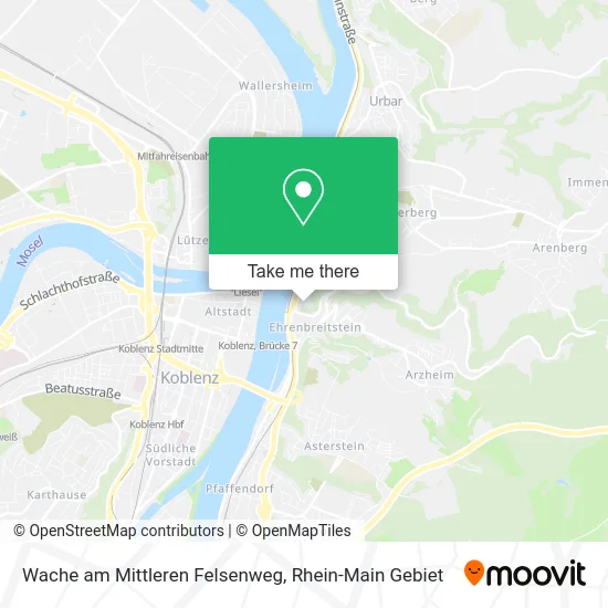 Карта Wache am Mittleren Felsenweg