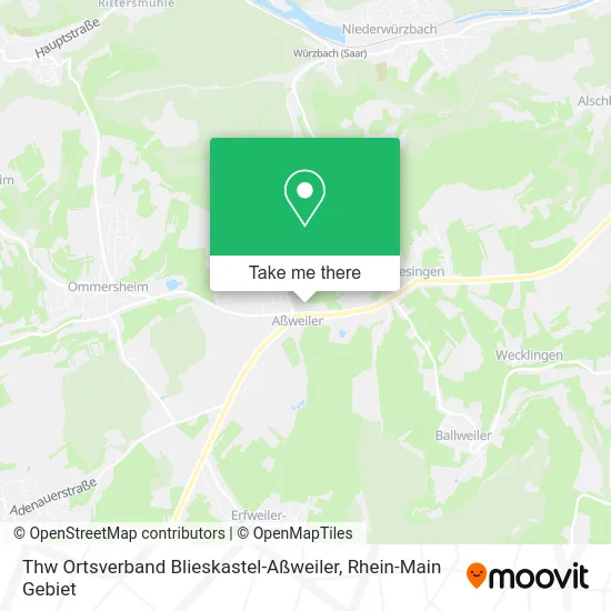 Карта Thw Ortsverband Blieskastel-Aßweiler