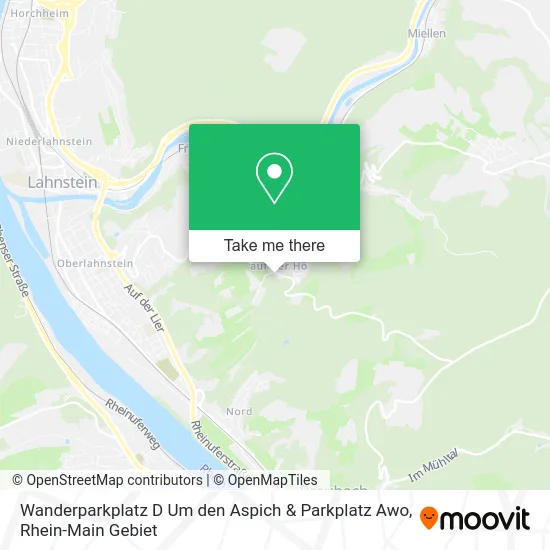Карта Wanderparkplatz D Um den Aspich & Parkplatz Awo