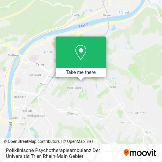 Карта Poliklinische Psychotherapieambulanz Der Universität Trier