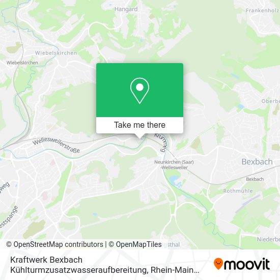 Карта Kraftwerk Bexbach Kühlturmzusatzwasseraufbereitung