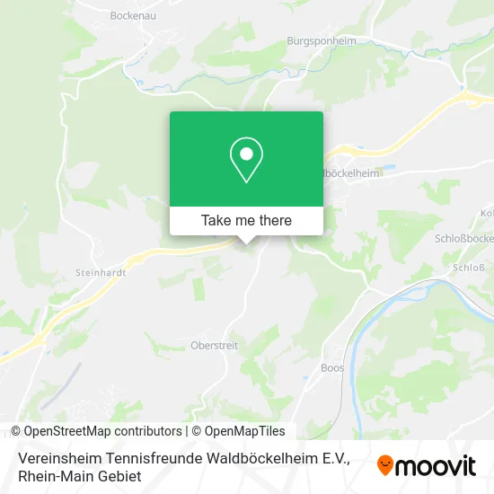 Карта Vereinsheim Tennisfreunde Waldböckelheim E.V.