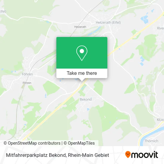 Карта Mitfahrerparkplatz Bekond