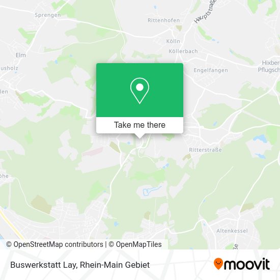 Buswerkstatt Lay map