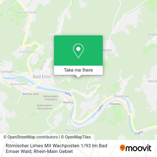 Карта Römischer Limes Mit Wachposten 1 / 93 Im Bad Emser Wald