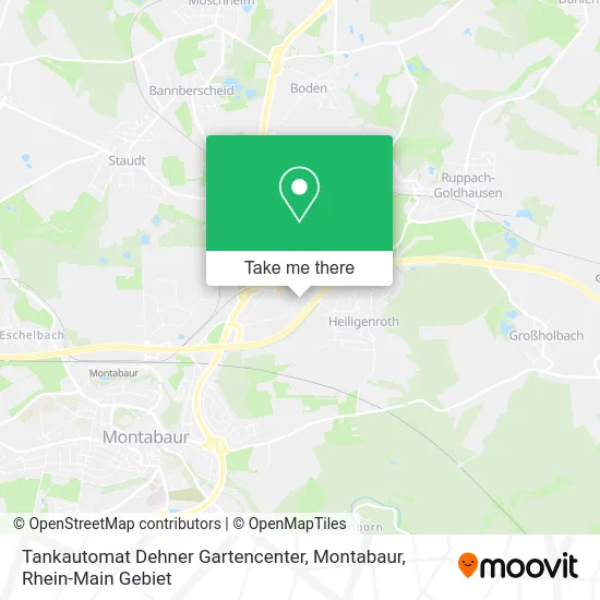 Карта Tankautomat Dehner Gartencenter, Montabaur