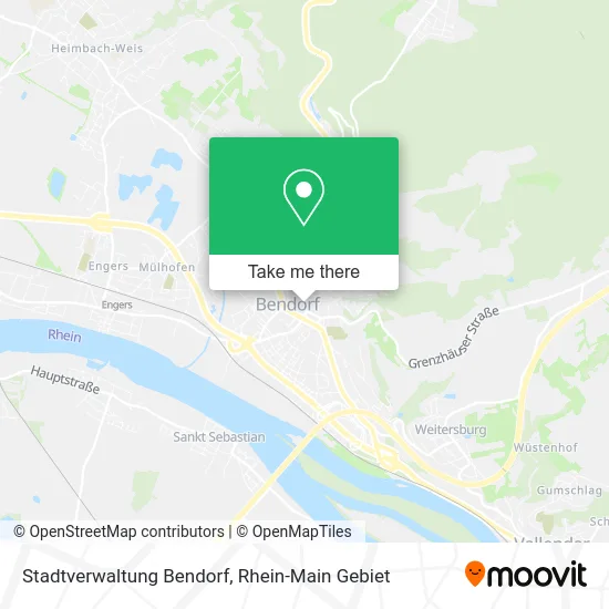 Карта Stadtverwaltung Bendorf
