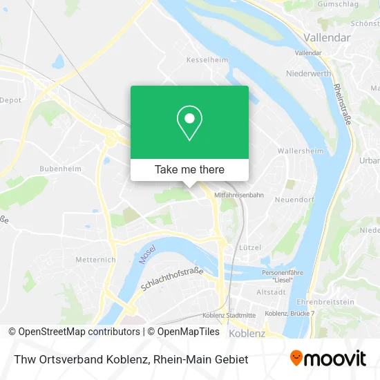 Карта Thw Ortsverband Koblenz