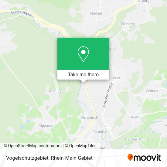 Карта Vogelschutzgebiet