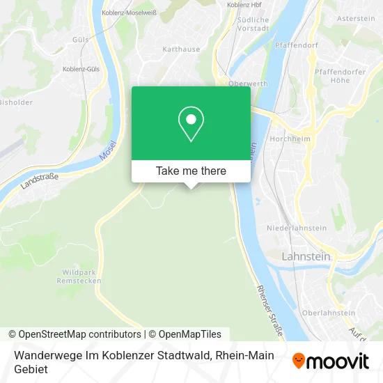 Карта Wanderwege Im Koblenzer Stadtwald
