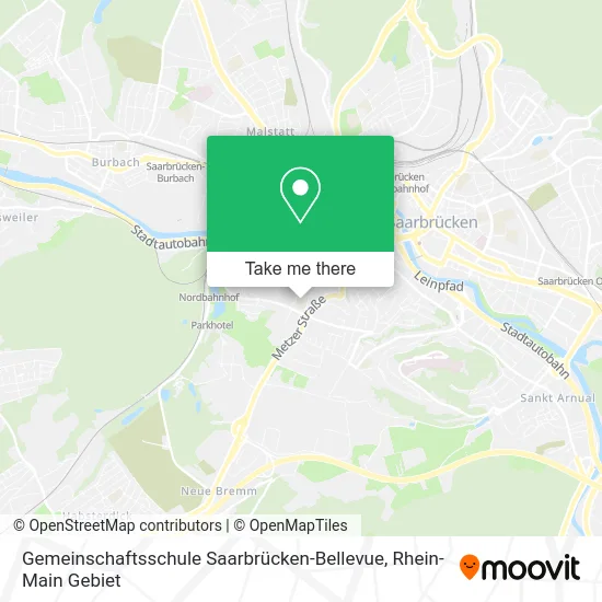 Карта Gemeinschaftsschule Saarbrücken-Bellevue