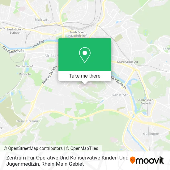 Карта Zentrum Für Operative Und Konservative Kinder- Und Jugenmedizin