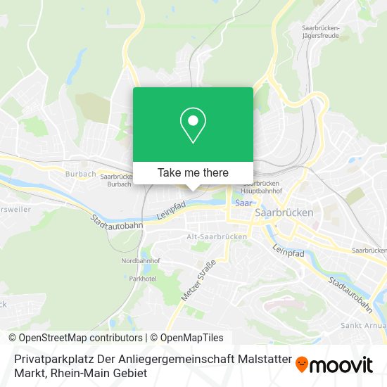 Карта Privatparkplatz Der Anliegergemeinschaft Malstatter Markt