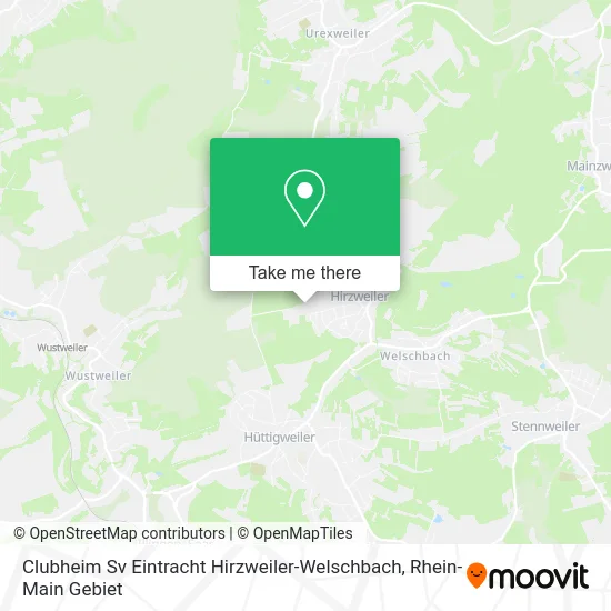 Карта Clubheim Sv Eintracht Hirzweiler-Welschbach
