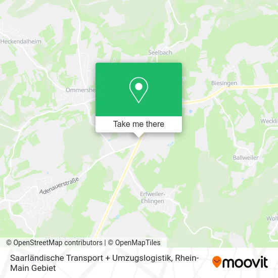 Карта Saarländische Transport + Umzugslogistik